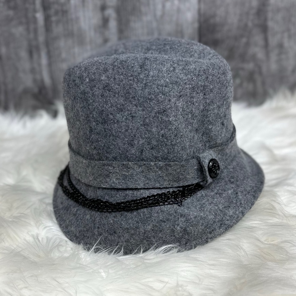 Affliction Wool Fedora Hat with Chain